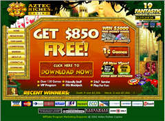 Captura de pantalla del casino Aztec Riches