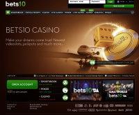 Capture d'écran du casino Bets10