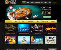 Capture d'écran du casino Wins Mobile