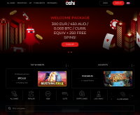 Capture d'écran du casino Oshi