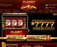 Capture d'écran du casino Planet 7
