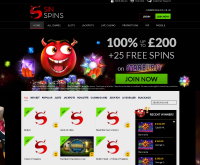 Captura de tela do Sin Spins Casino