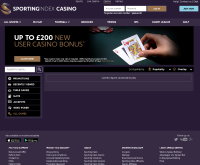 Στιγμιότυπο οθόνης του Sporting Index Casino