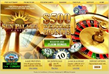 Capture d'écran du casino Sun Palace