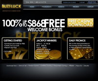 Capture d'écran du casino BuzzLuck