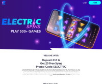 Electric Spins Casino Screenshot