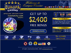 Europa Casino Screenshot