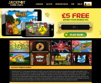 Jackpot Mobile Casino Skærmbillede