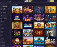 Capture d'écran du casino Livebet