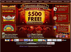 Captura de tela do Music Hall Casino