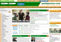 Capture d'écran de paris sportifs Paddy Power