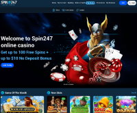 Capture d'écran du casino Spin247