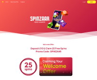 Capture d'écran du casino Spinzaar