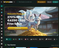 Spinzen Casino Screenshot