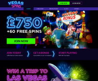 Vegas Spin Casino skærmbillede