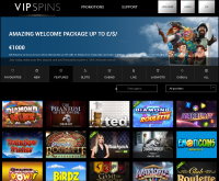 Vip Spins Casino Screenshot