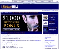 Zrzut ekranu z pokera William Hill