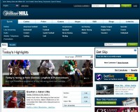 Zrzut ekranu bukmachera William Hill