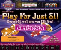 Captura de pantalla del Casino Zodiac